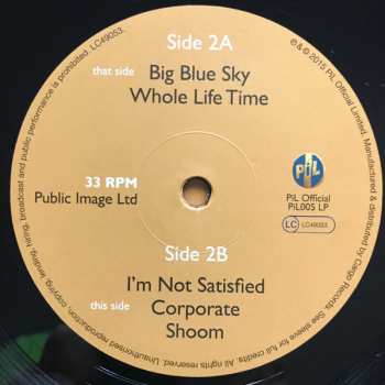 2LP Public Image Limited: What The World Needs Now...