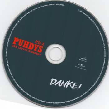 2CD Puhdys: Das Letzte Konzert Danke!