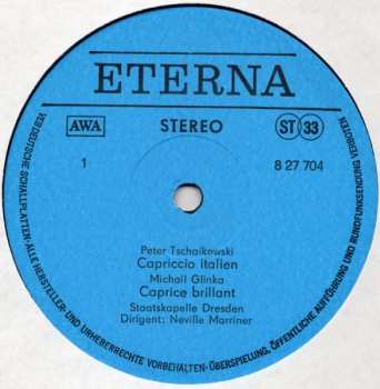 LP Pyotr Ilyich Tchaikovsky: Capriccio Italien / Caprice Brillant / España / Bolero