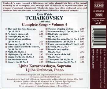 CD Pyotr Ilyich Tchaikovsky: Complete Songs - Volume 4