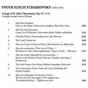 CD Pyotr Ilyich Tchaikovsky: Liturgy Of St. John Chrysostom - Nine Sacred Choruses