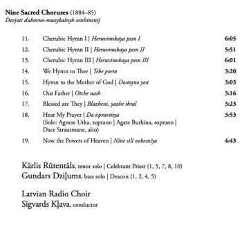 CD Pyotr Ilyich Tchaikovsky: Liturgy Of St. John Chrysostom - Nine Sacred Choruses