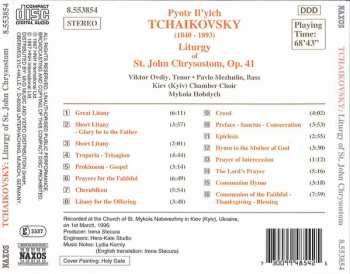 CD Pyotr Ilyich Tchaikovsky: Liturgy of St. John Chrysostom, Op. 41