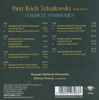 7CD/Doos Pyotr Ilyich Tchaikovsky: Complete Symphonies