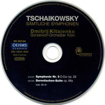 8CD/Doos Pyotr Ilyich Tchaikovsky: Sämtliche Symphonien