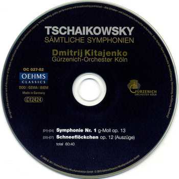 8CD/Doos Pyotr Ilyich Tchaikovsky: Sämtliche Symphonien