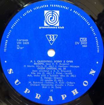LP Pyotr Ilyich Tchaikovsky: Scény Z Oper