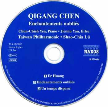 CD Qigang Chen: Enchantements Oubliés