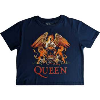 Merch Queen: Dames Crop Top Classic Crest