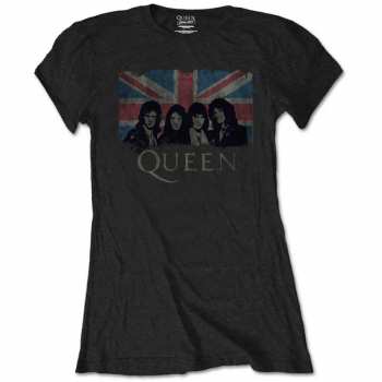 Merch Queen: Dames T-shirt Union Jack Vintage
