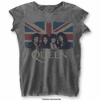 Merch Queen: Dames T-shirt Vintage Union Jack 