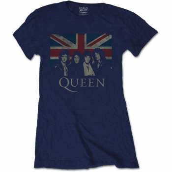 Merch Queen: Dames T-shirt Vintage Union Jack 