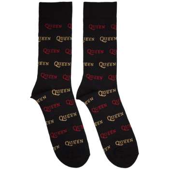 Merch Queen: Enkelsokken Logo Queen Repeat Colour