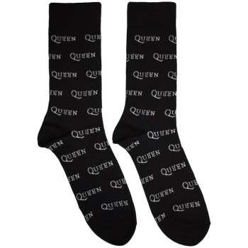 Merch Queen: Enkelsokken Logo Queen Repeat Mono