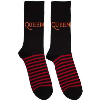 Merch Queen: Enkelsokken Logo Queen & Stripes