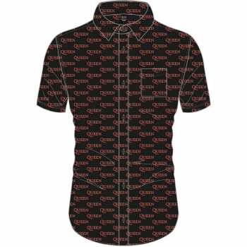 Merch Queen: Casual Overhemd Logo Queen Pattern 