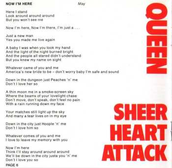 CD Queen: Sheer Heart Attack