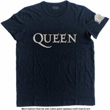 Merch Queen: Geborduurd T-shirt Logo Queen & Crest 