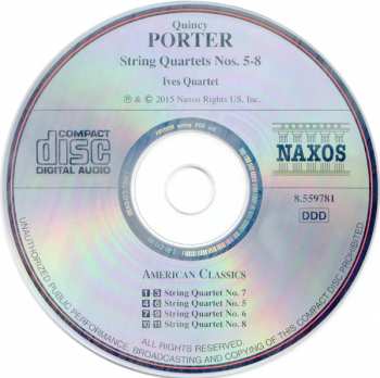 CD Quincy Porter: String Quartets Nos. 5-8