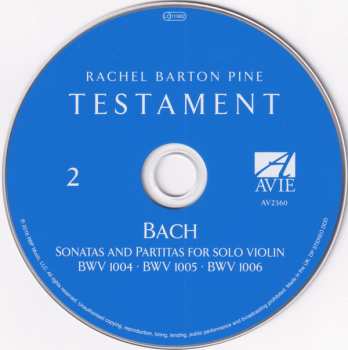 2CD Johann Sebastian Bach: Testament (Complete Sonatas And Partitas For Solo Violin)