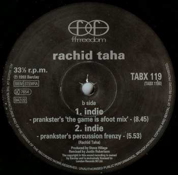 LP Rachid Taha: Voila Voila (The Justin Robertson Remixes)