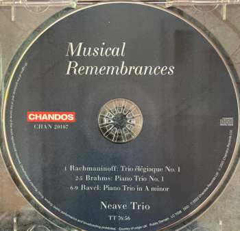 CD Johannes Brahms: Musical Remembrances