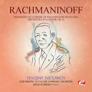 CD Sergei Vasilyevich Rachmaninoff: Rhapsody On Theme Paganini Piano & Orch G Min
