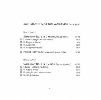 3CD Sergei Vasilyevich Rachmaninoff: Orchestral Works Including The 3 Symphonies