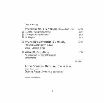 3CD Sergei Vasilyevich Rachmaninoff: Orchestral Works Including The 3 Symphonies