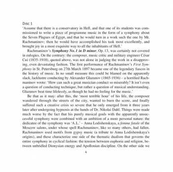 3CD Sergei Vasilyevich Rachmaninoff: Orchestral Works Including The 3 Symphonies