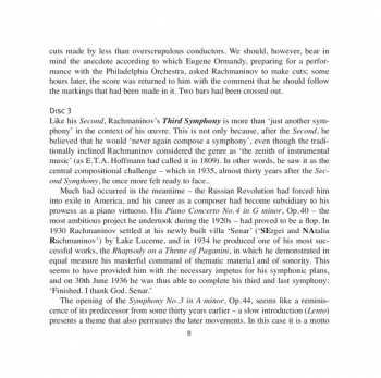 3CD Sergei Vasilyevich Rachmaninoff: Orchestral Works Including The 3 Symphonies