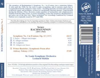 CD Sergei Vasilyevich Rachmaninoff: Symphony No. 1 / Prince Rostislav
