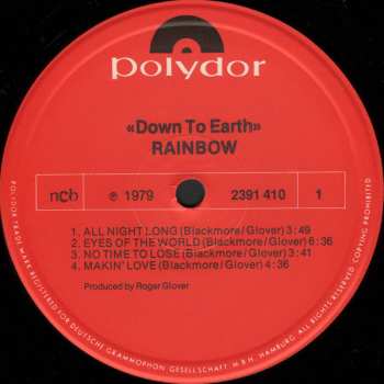 LP Rainbow: Down To Earth