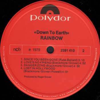 LP Rainbow: Down To Earth
