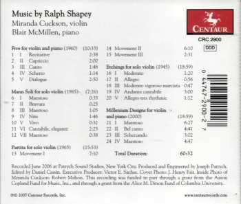 CD Blair McMillen: Music By Ralph Shapey