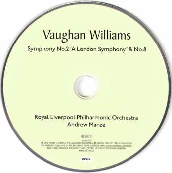 CD Ralph Vaughan Williams: A London Symphony / Symphony No. 8