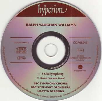 CD Ralph Vaughan Williams: A Sea Symphony / Darest Thou Now, O Soul