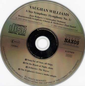CD Ralph Vaughan Williams: A Sea Symphony (Symphony No. 1)