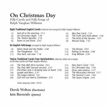 CD Ralph Vaughan Williams: On Christmas Day (Folk-Carols And Folk-Songs Arranged By Ralph Vaughan Williams)