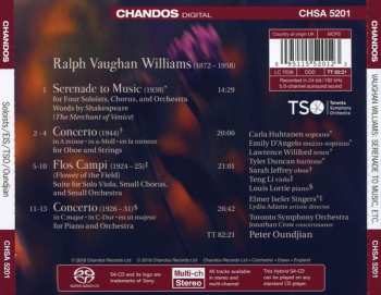 SACD Ralph Vaughan Williams: Piano Concerto, Oboe Concerto, Serenade To Music, Flos Campi