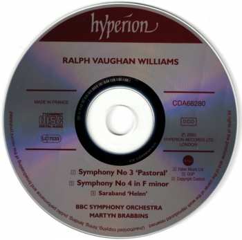 CD Ralph Vaughan Williams: Symphony No 3 'Pastoral' / Symphony No 4 / Saraband 'Helen'