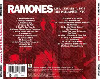 CD Ramones: Live, January 7, 1978 At The Palladium, NYC