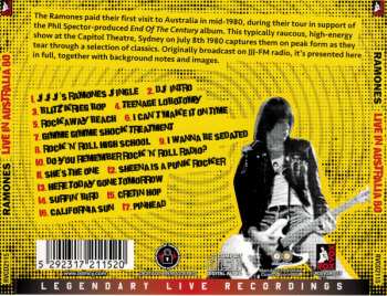 CD Ramones: Live In Australia 80