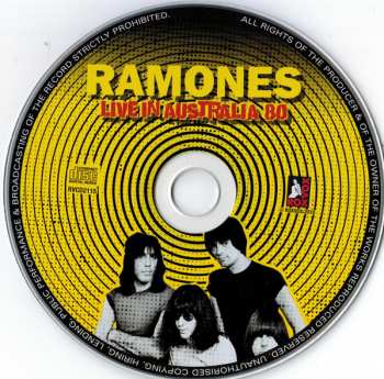 CD Ramones: Live In Australia 80