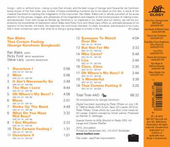 CD Ran Blake: That Certain Feeling (George Gershwin Songbook)