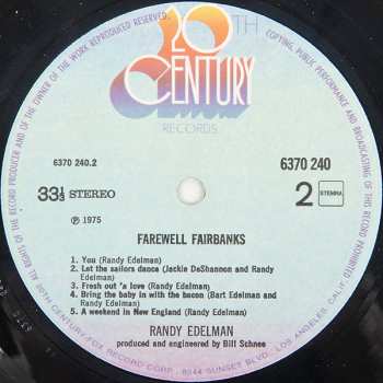 LP Randy Edelman: Farewell Fairbanks