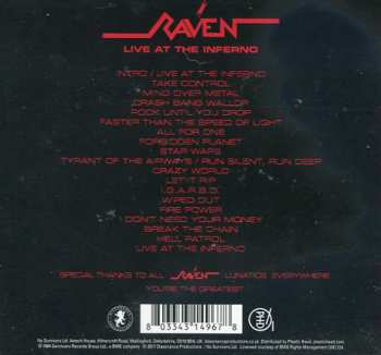 CD Raven: Live At The Inferno DIGI