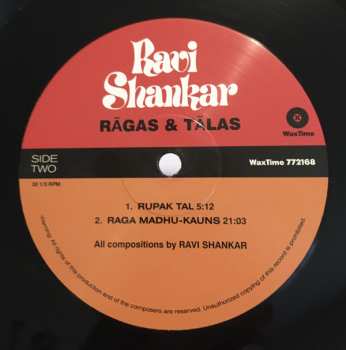 LP Ravi Shankar: Rāgas And Tālas LTD