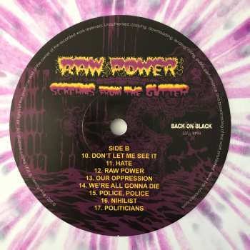 LP Raw Power: Screams From The Gutter CLR