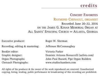 2CD Raymond Chenault: Concert Favorites